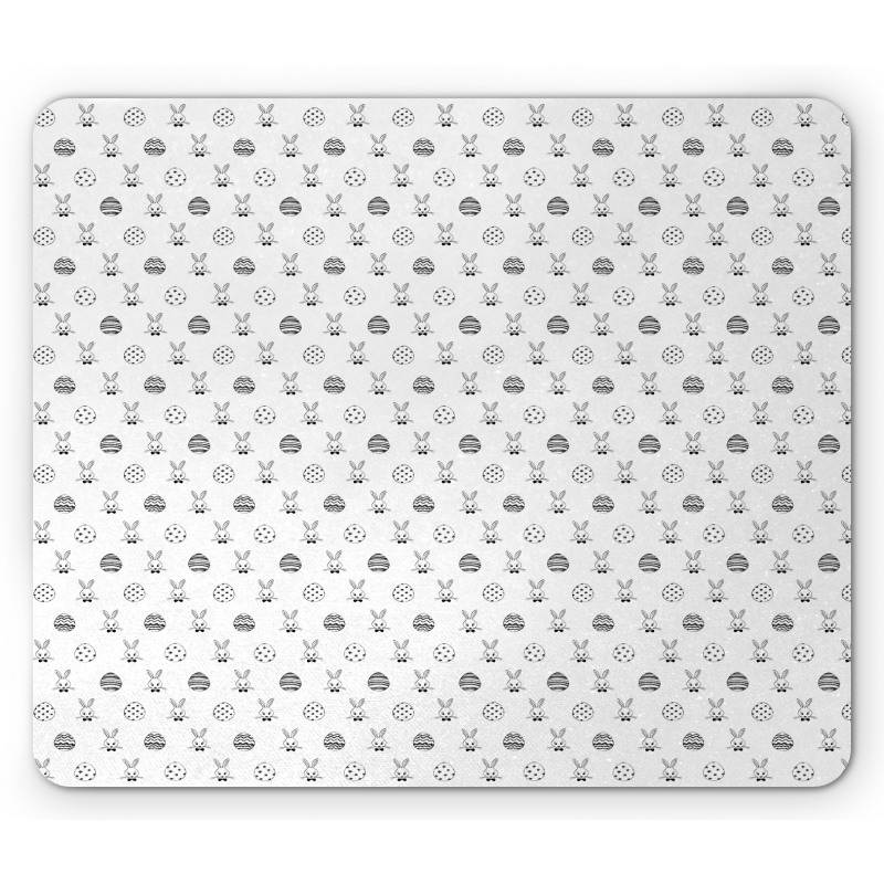 Rabbits Patterned Eggs Mouse Pad