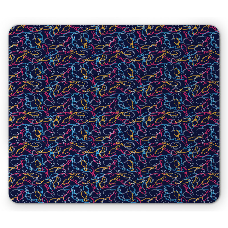 Vibrant Color Outlines Mouse Pad