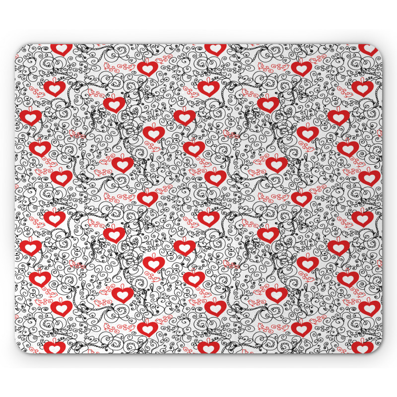 Romantic Hearty Mouse Pad
