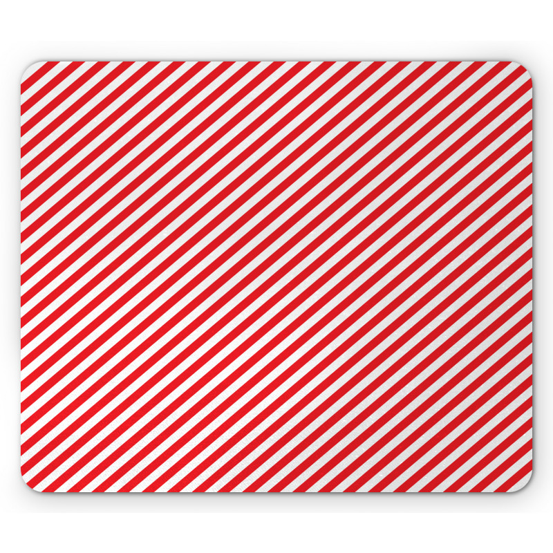 Diagonal Red Lines Mouse Pad