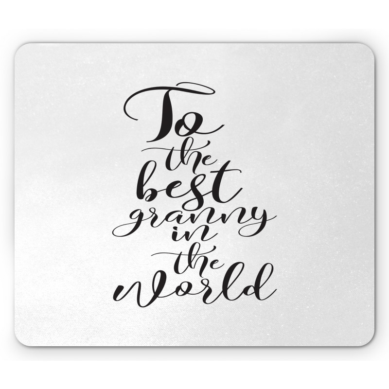 Hand Lettering Words Mouse Pad