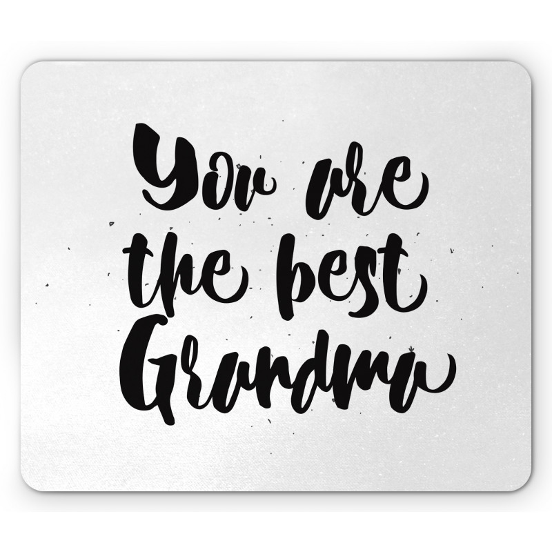 Black and White Words Mouse Pad