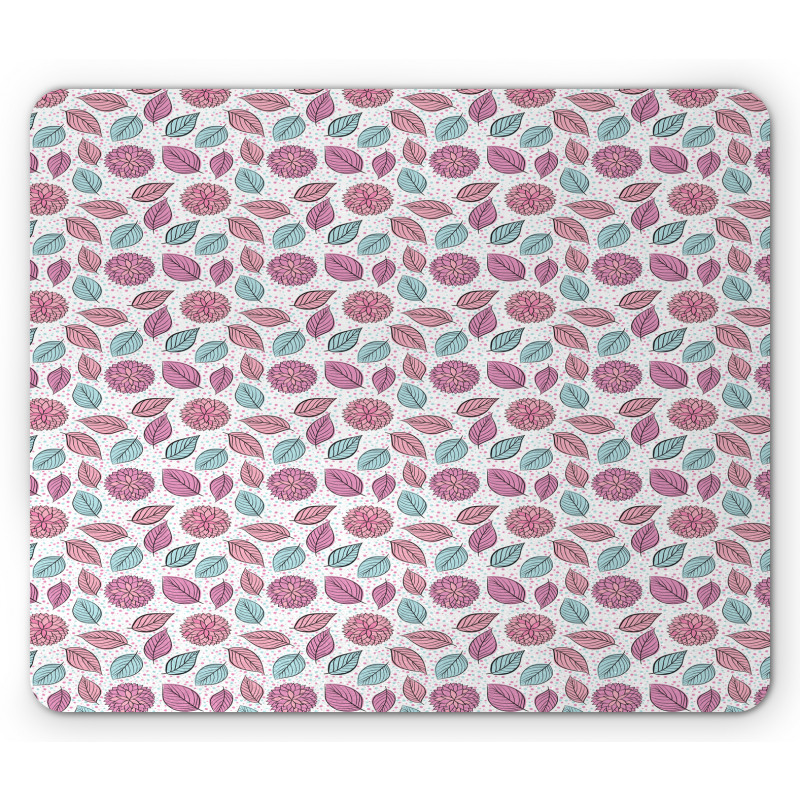 Pastel Blossoming Flowers Mouse Pad