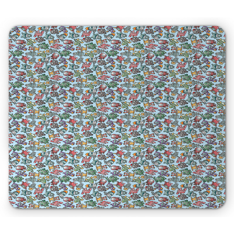 Cartoon Style Playthings Mouse Pad