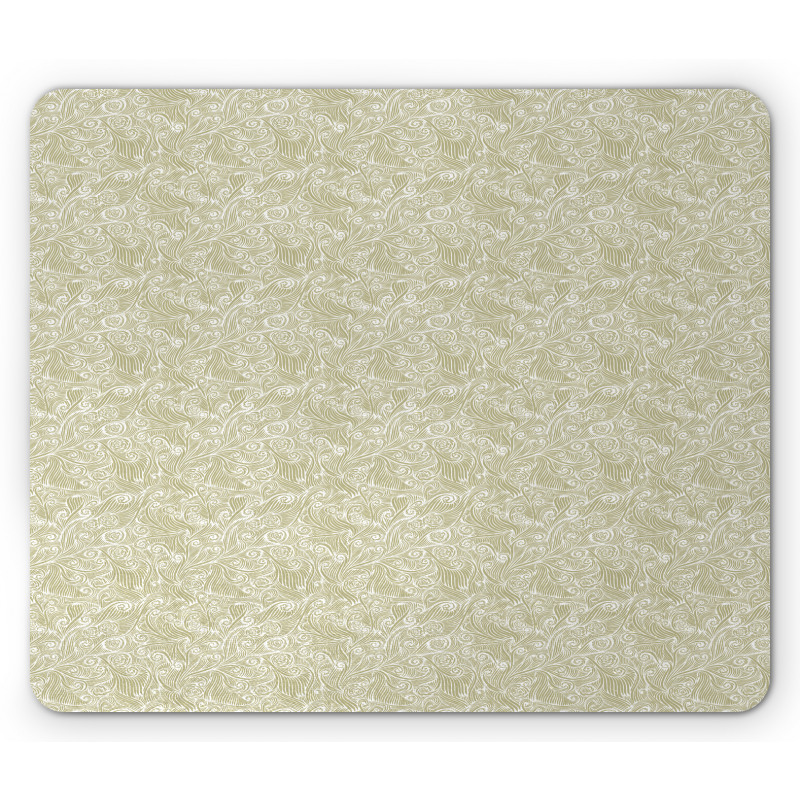 Antique Swirls Curves Mouse Pad