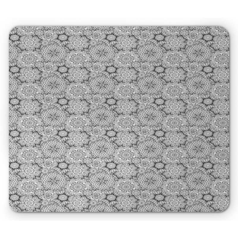 Hand Drawn Lines Curves Mouse Pad