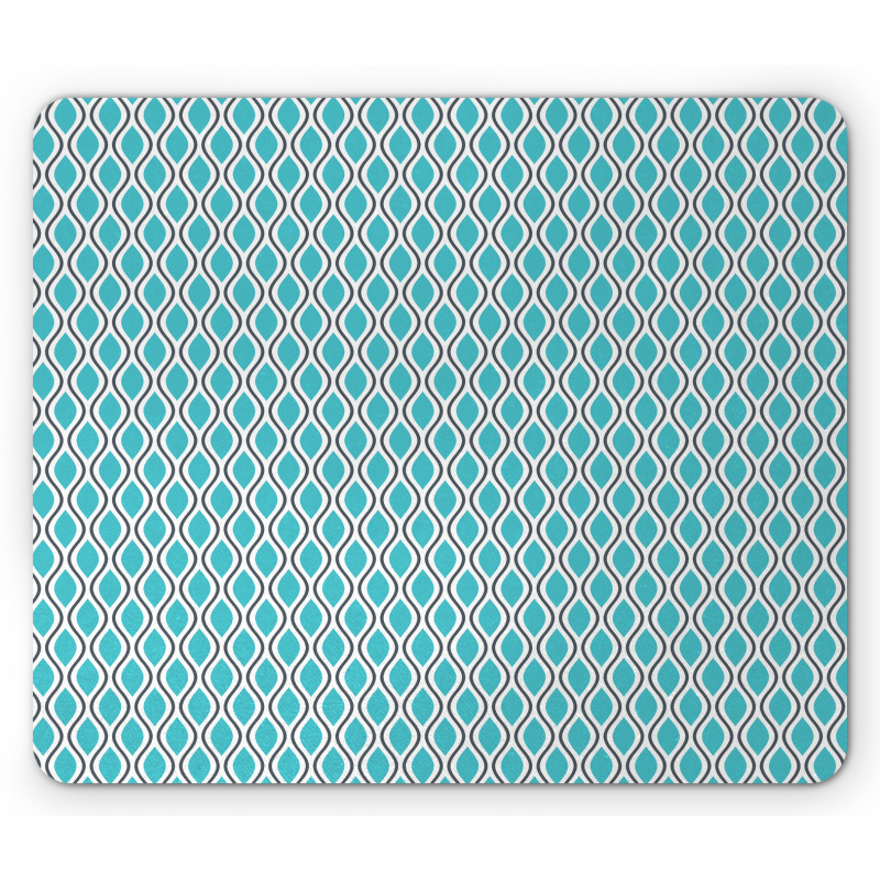 Wavy Lines Ogee Shapes Mouse Pad