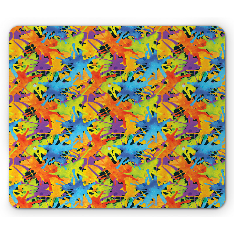 Color Splashes Funky Mouse Pad