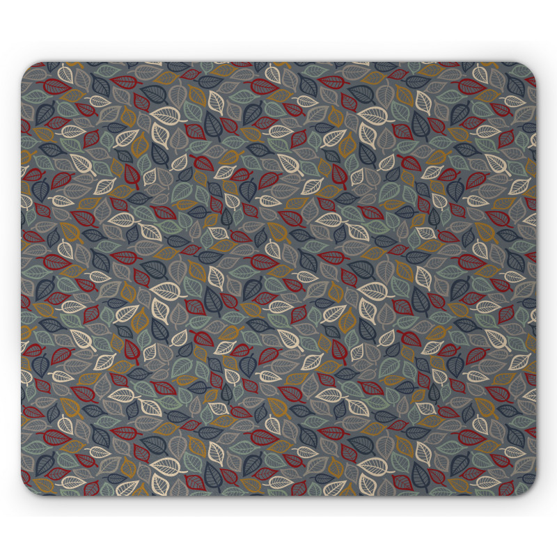 Faded Toned Leaves Art Mouse Pad