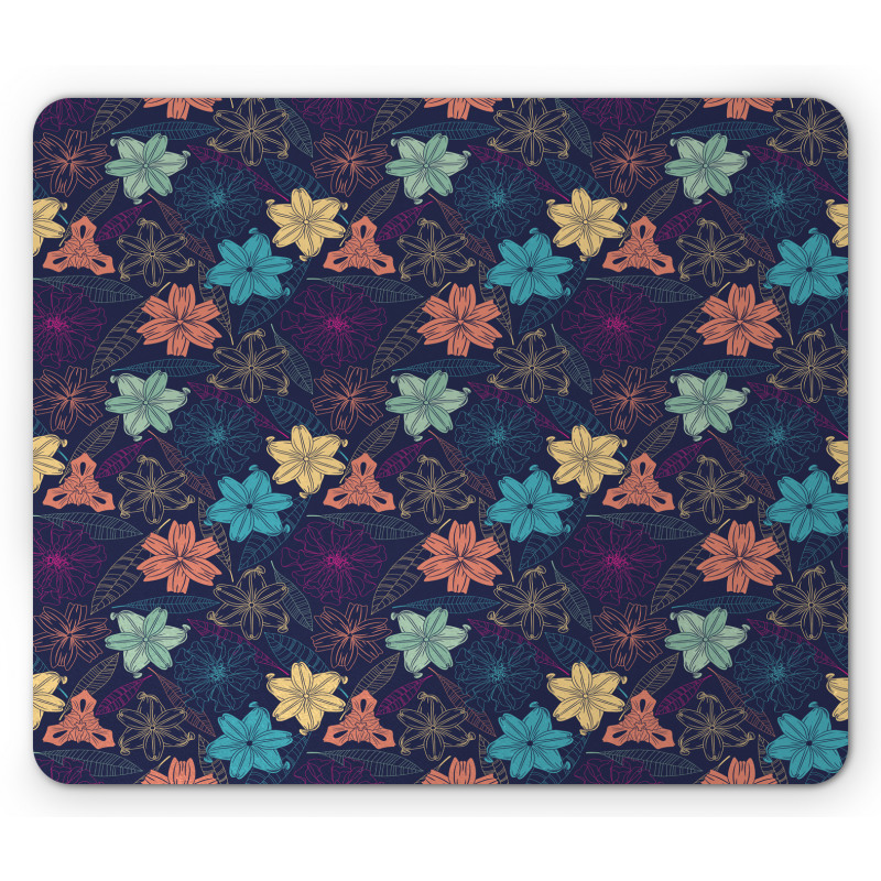 Exotic Hibiscus Design Mouse Pad