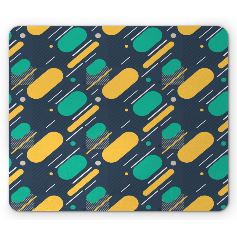 Lines Circles Colors Mouse Pad