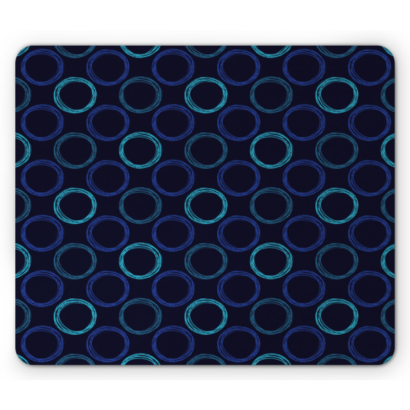 Scribble Art Circles Mouse Pad