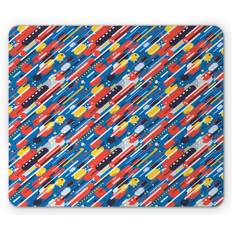 Diagonal Shapes Design Mouse Pad