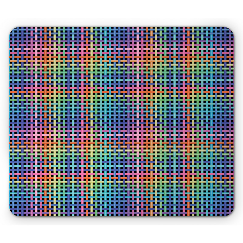 Crossed Stripes Design Mouse Pad