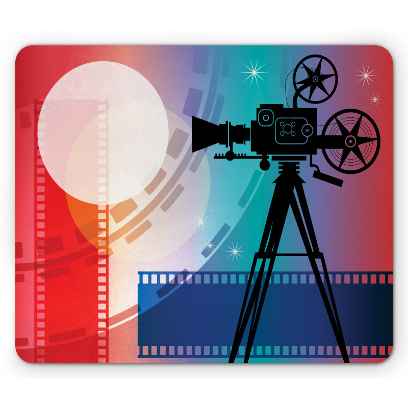 Movie Reel Vintage Motif Mouse Pad