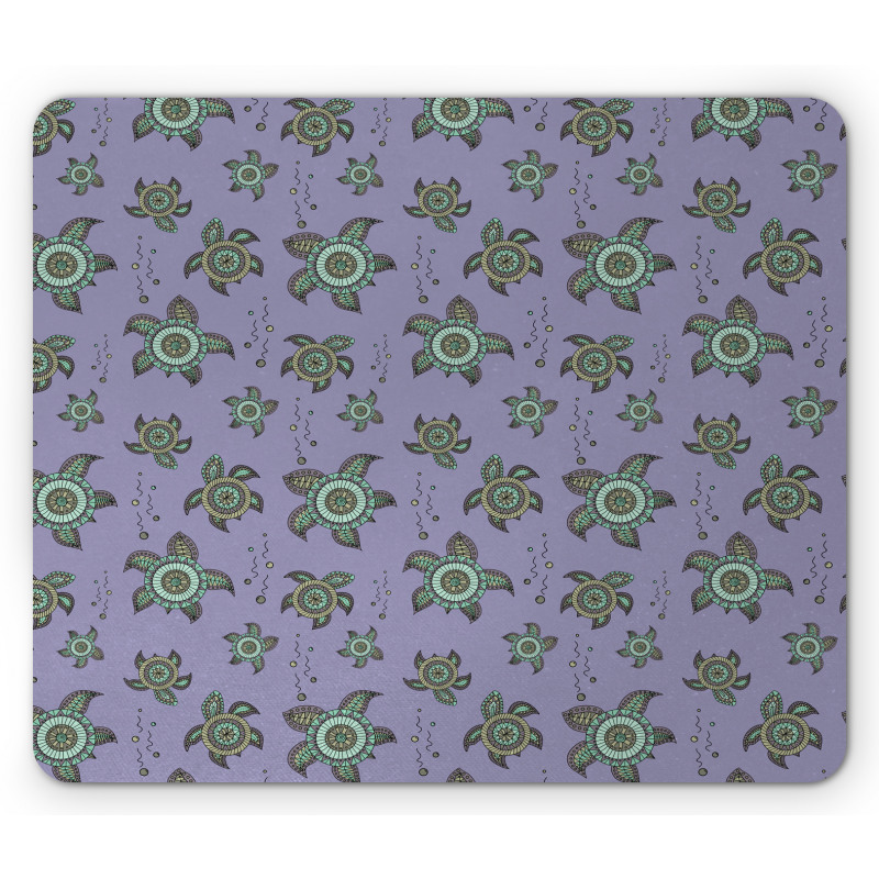 Abstract Marine Animals Mouse Pad