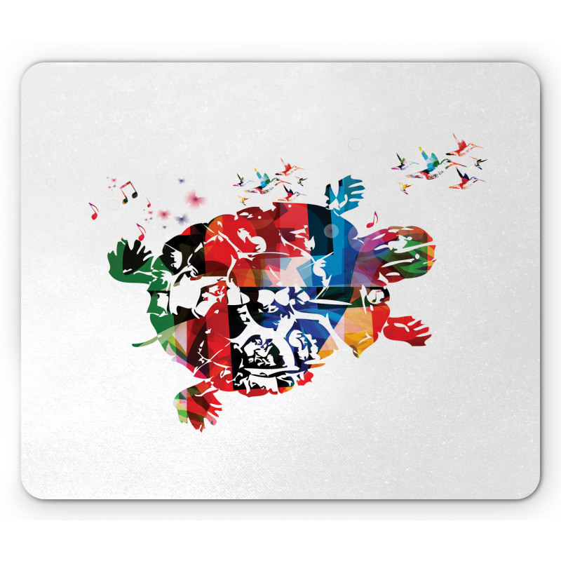 Abstract Turtle Notes Mouse Pad