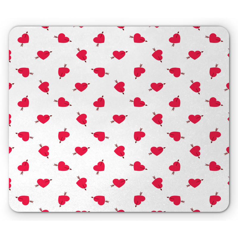 Cartoon Hearts Love Mouse Pad