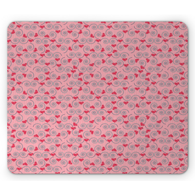 Hearts and Swirls Mouse Pad