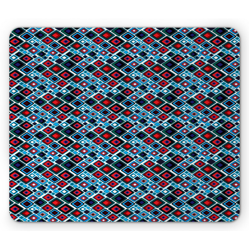 Abstract Squares Design Mouse Pad