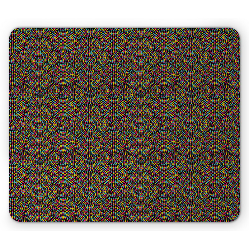 Polka Dotted Rounds Mouse Pad