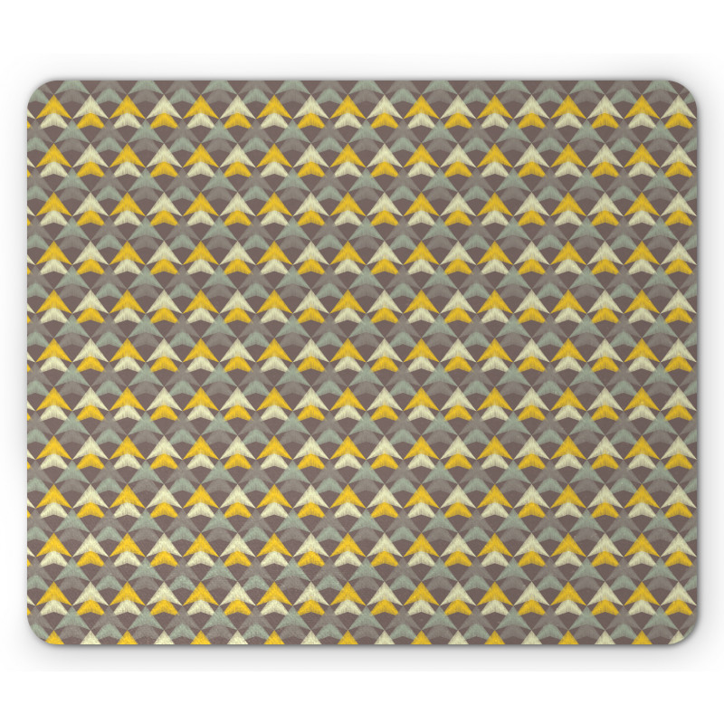 Boho Triangle Scribble Mouse Pad