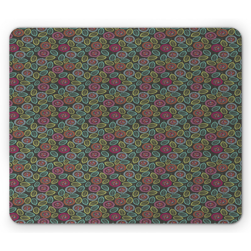 Abstract Foliage in Blooms Mouse Pad