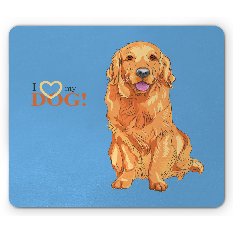 I Love My Dog Mouse Pad