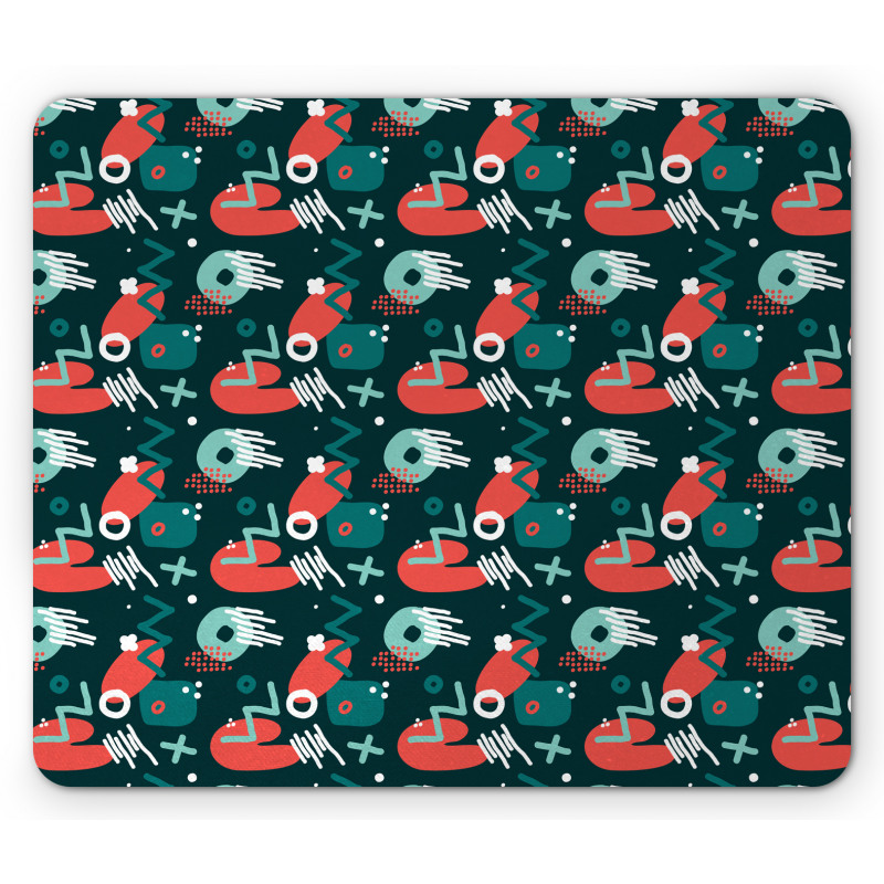 Hipster Shapes Mouse Pad