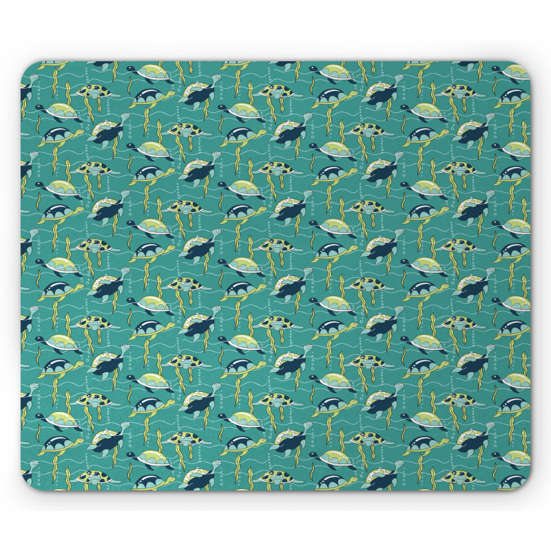 Ocean and Colorful Animals Mouse Pad