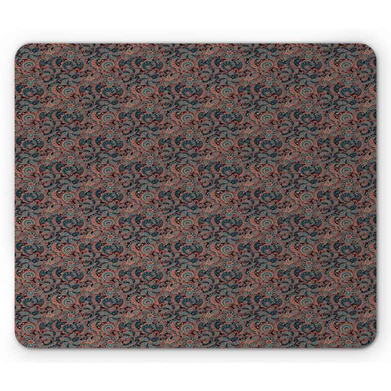 Oriental Paisley Motif Mouse Pad