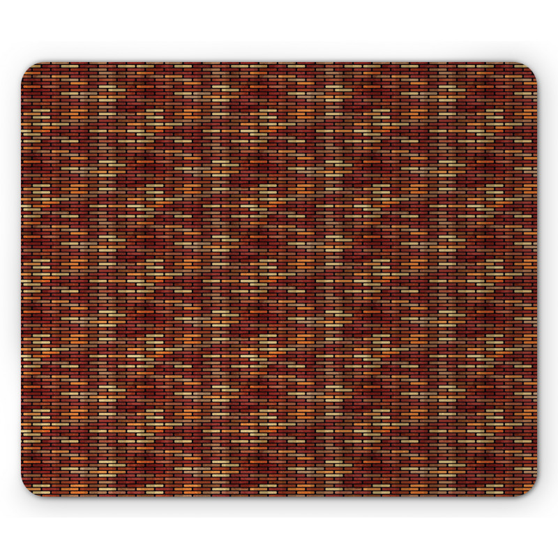 Brick Wall Earthy Colors Mouse Pad