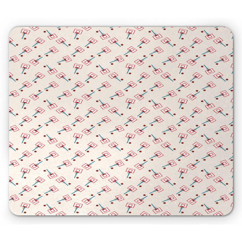 School Basketball Court Mouse Pad