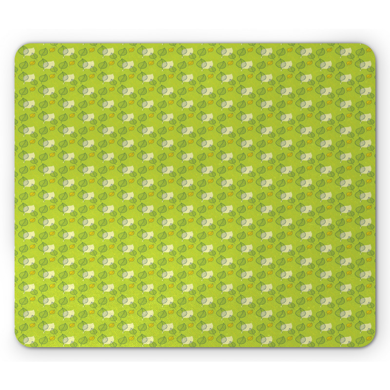 Abstract Falling Leaf Mouse Pad