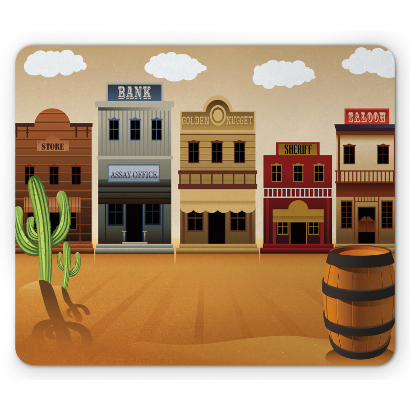 Wild West Village Town Mouse Pad