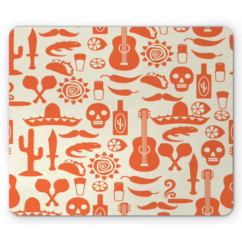 Sombrero Skulls Culture Mouse Pad