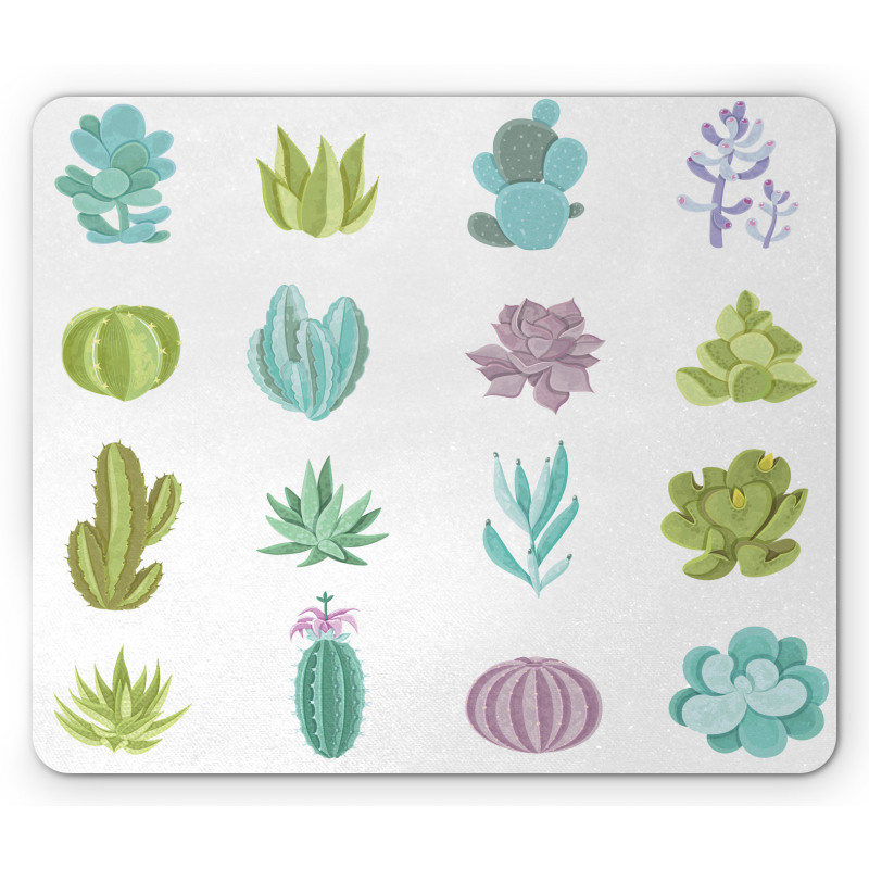 Tropical Desert Plants Mouse Pad