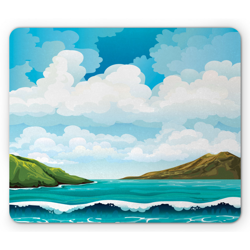 Waves Islands Blue Sky Mouse Pad