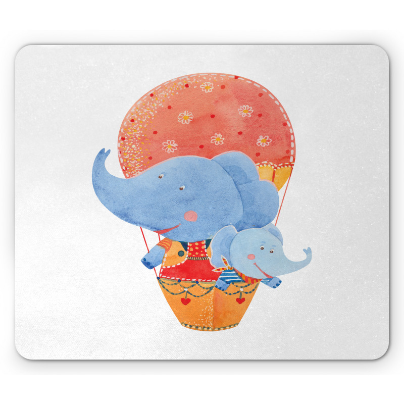 Elephant Hot Air Balloon Mouse Pad