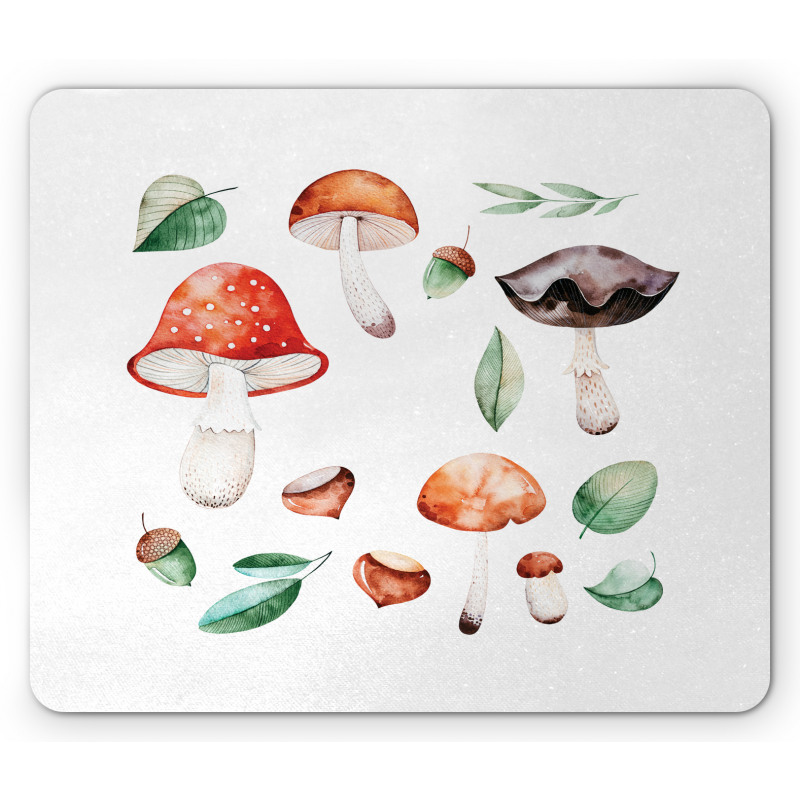 Fall Season Mushroom Mouse Pad