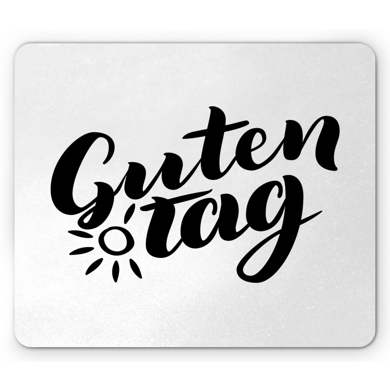 Hand Lettering Guten Tag Mouse Pad