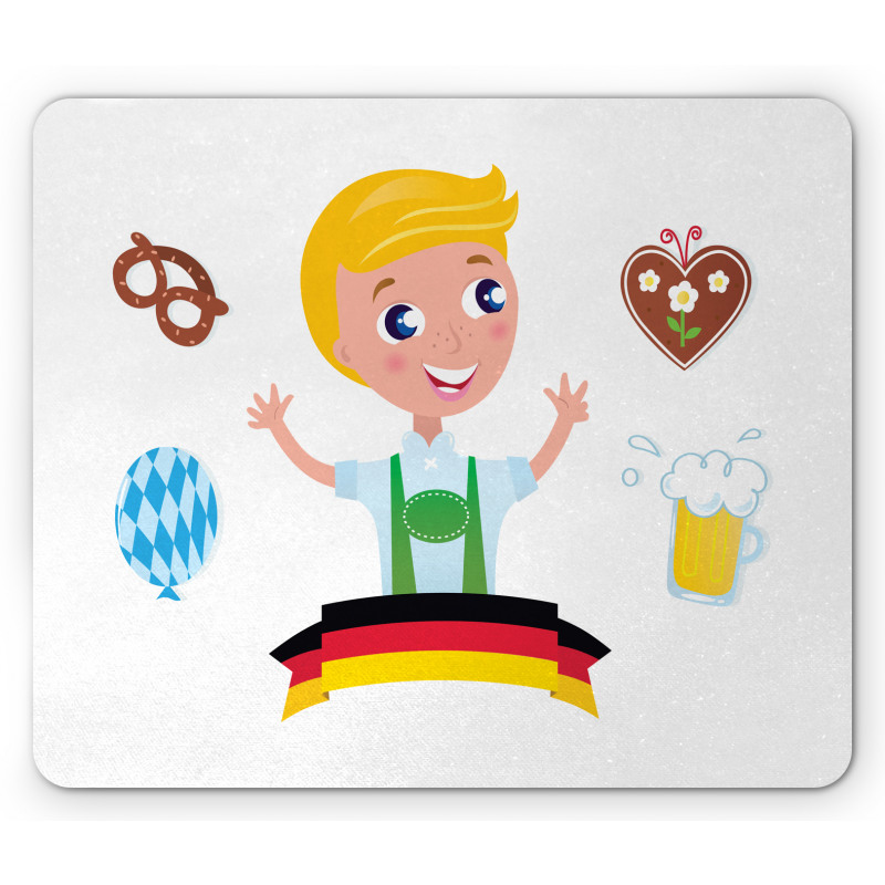 Bavarian Boy Oktoberfest Mouse Pad