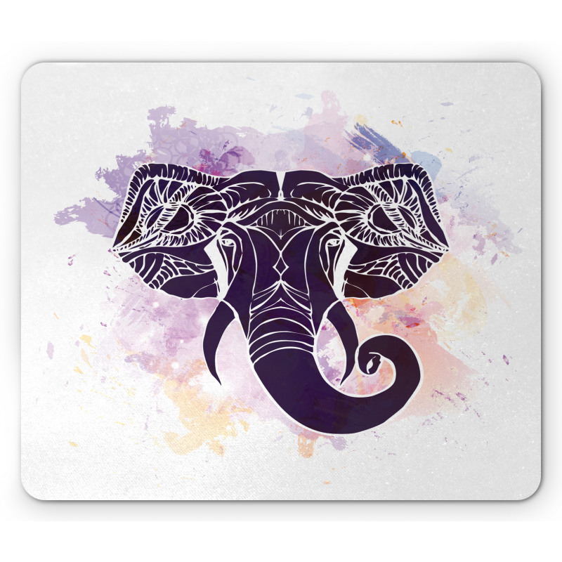 Watercolor Elephant Mouse Pad