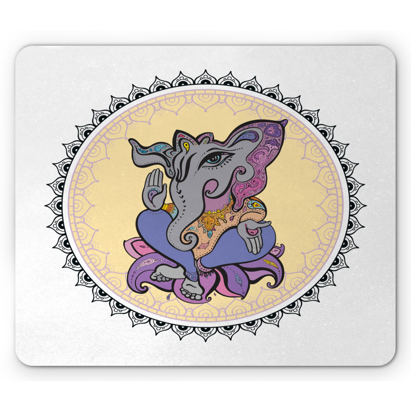 Mandala Circle Folkloric Mouse Pad