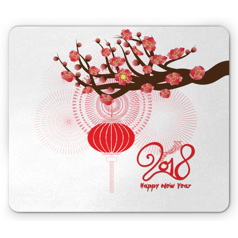 Cherry Branch Lantern Mouse Pad