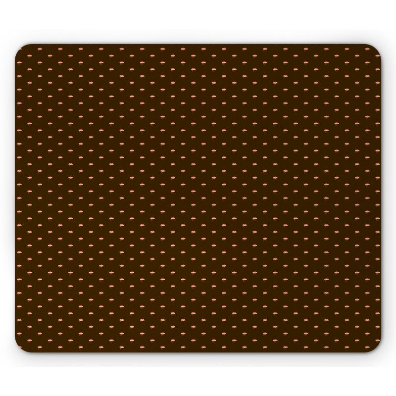 Cupcake Pattern Hearts Mouse Pad