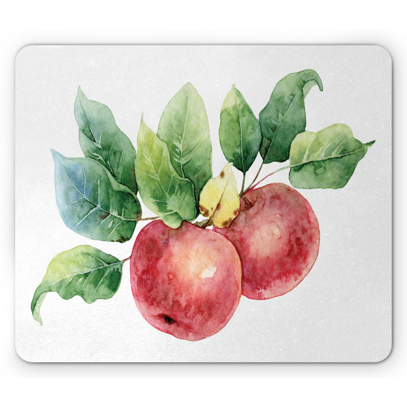 Green Leaves and Fruits Mouse Pad