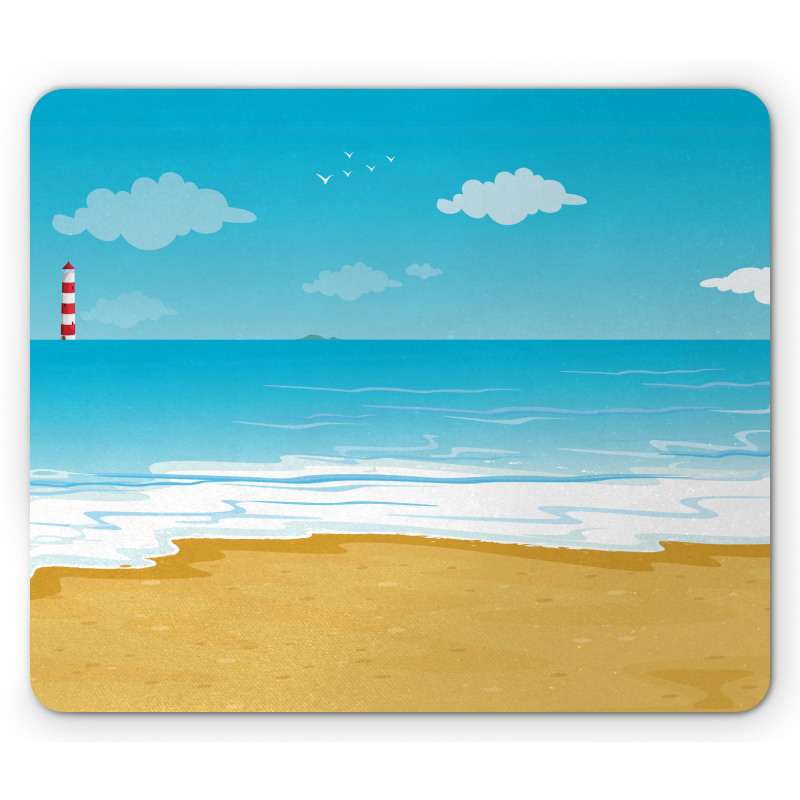 Sandy Beach Ocean Mouse Pad