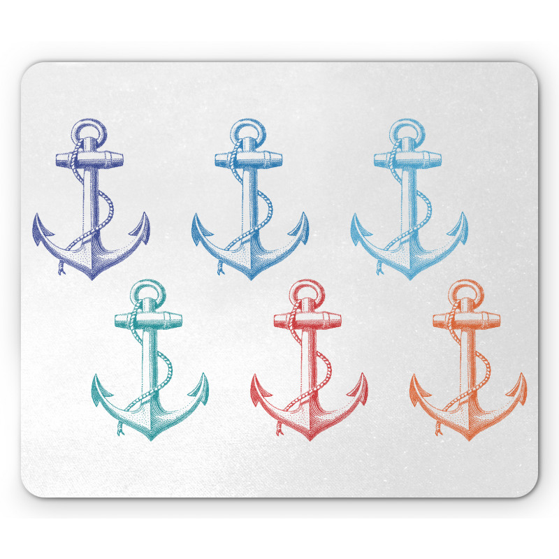 Colorful Anchor Marine Mouse Pad