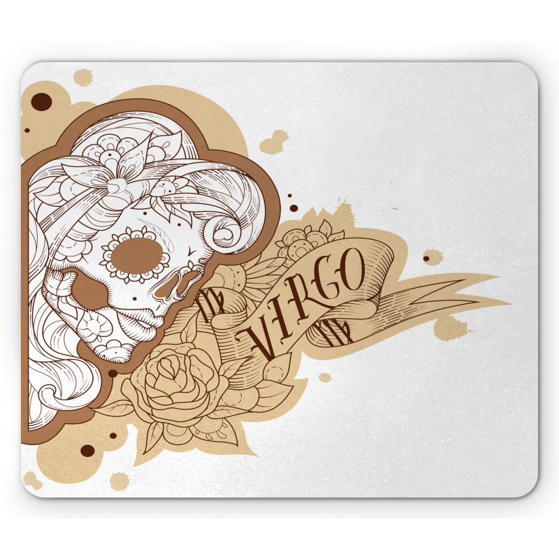 Gothic Lady Skull Mouse Pad